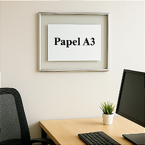 Moldura de alumínio entre vidros tamanho A3