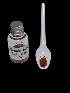 Sementinha Cola Osso   Frasco com 6 g.