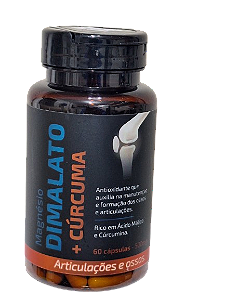 Magnésio Dimalato com Cúrcuma  60 cápsulas de 500mg