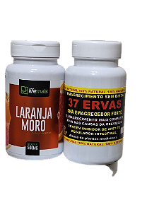 Laranja Moro 500mg 60 cp e  37 Ervas 500mg 60 cp    1 frasco de cada