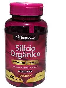 Suplemento Herbamed Beauty Silício Organico Sabor Sem Sabor De 100g X 60 Un