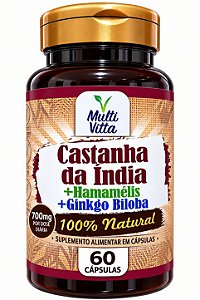 Castanha da India, Hamamelis + Ginkgo Biloba 60 cp MultiVitta