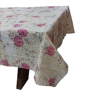 Toalha de Mesa Retangular  Lotus Rosa 2,10 Raner