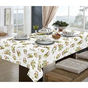 Toalha de Mesa Retangular 2,40m Cactus Raner