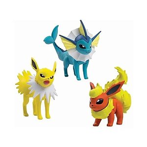 Pokemon Figuras de Ação Jolteon + Vaporeon + Flareon - Sunny
