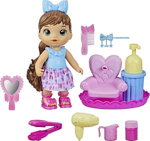 Boneca Baby Alive Sudsy Styling Loira Salão de Beleza de Espuma Hasbro -  Fátima Criança