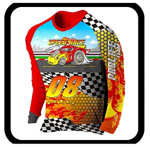 Camiseta Proteção Solar UV Upf 50+ Infantil Speed Race N. 04
