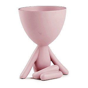 Mini Vaso Decorativo Poliresina Moove Rosa