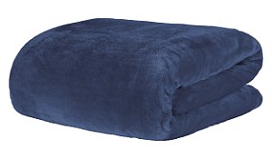 Cobertor Manta Blanket Microfibra Solteiro 300g Blue Night Kacyumara