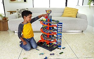 Pista Hot Wheels City - Color Shifters - Lava Rápido Mega Torre