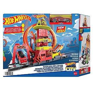 Pista - Hot Wheels - Super Loja De Pneus City - HDP02 - MATTEL