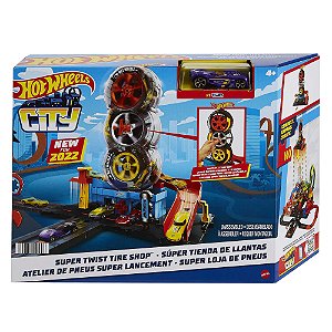Hot Wheels City Pista de Brinquedo Super Loja de Pneus