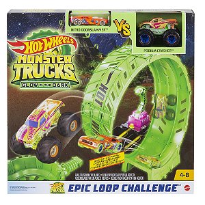 Desafio Looping Épico Loop Brilha Escuro Monster Trucks