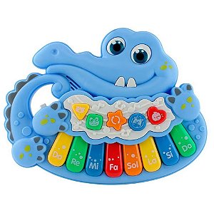 Piano teclado infantil bebe bichos musical moranguinho king toys