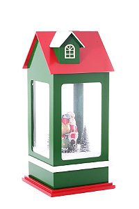 Casa do Papai Noel Lanterna Snow com Neve Natalina