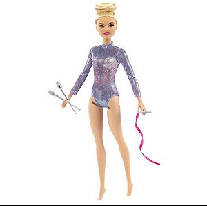 Boneca Barbie Profissões Ginasta com Collant Furta Cor Loira