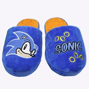 Chinelo de Quarto Pantufa Solado Emborrachado Sonic Speed ZC