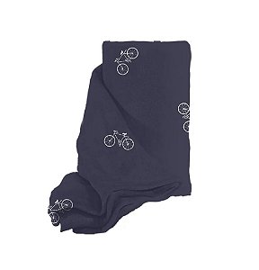 Cobertor Manta Blanket Solteiro Marinho Bike  Kacyumara