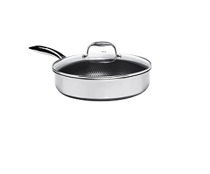 Frigideira Reta Inox 28 cm 4,2 L com Tampa Hive