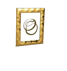 Porta Retrato Metal Dourado Prisma 15 X 20 Mart