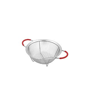 Escorredor Multiuso Inox com Alça de Silicone Uny