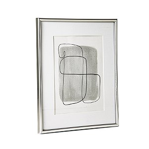 Porta Retrato Quadro Metal Prata  15 X 20 Mart