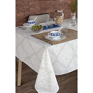 Toalha de Mesa Limpa Fácil Retangular 220 cm Lume  Kacyumara