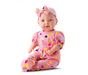 Boneca Bebê Mila Fala Frases 42 cm Bambola