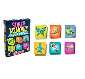 Jogo Educativo Infantil Super Memória 108 Cartelas Colorido