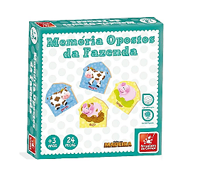 Jogo Educativo Infantil Memória Opostos da Fazenda