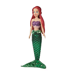 Boneca Pequena Sereia Ariel Princesa Disney  80cm Babybrink
