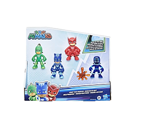 Bonecos PJ Masks Vs. Vilão Night Ninja Missão Noturna