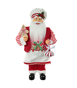Papai Noel Cheff de Cozinha Cozinheiro com Cookie 45cm