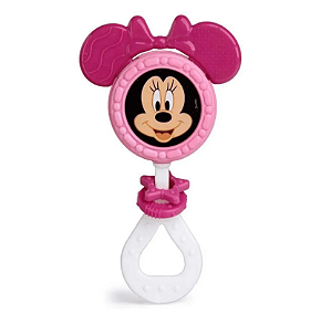Chocalho Mordedor Minnie em Plástico e Silicone