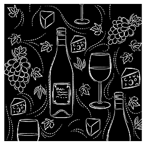 Guardanapo de Papel Queijo e Vinho 20 Unid. Folha Tripla