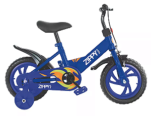 Bicicleta Infantil com Rodinha Banco Regulagem Aro 12 Azul