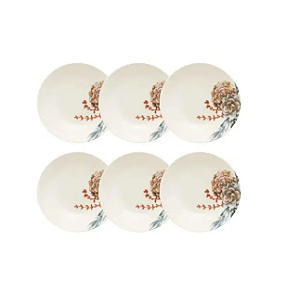Jogo De Pratos Fundos Bothânica 20,5 Cm Oxford - Kit c/ 06 Unid.