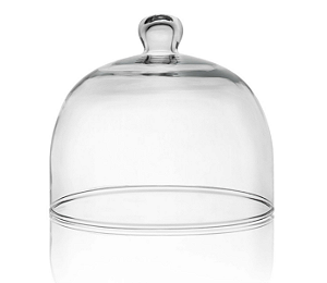 Cúpula Redoma de Vidro com Puxador 24 cm  Luvidarte