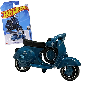 Hot Wheels Moto Miniatura Vespa 90 SS Sprint 1966 Azul