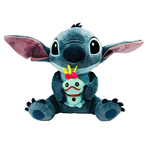 Pelúcia Antialérgica Stitch e Scrump 33 cm Disney