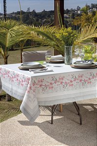 Toalha Mesa Retangular Floral Enna 3,50 x 1,60 cm  Kacyumara