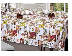 Toalha De Mesa Limpa Fácil 3,50 Cm Chocolate Kacyumara