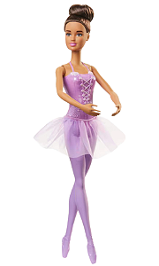 Boneca Barbie Morena Bailarina Clássica Lilás Mattel