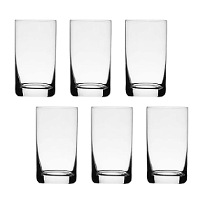 Jogo de Copos Cristal 230 ml Barline Liso Bohemia