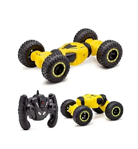 Carrinho Twist Car 4x4 02 Modos Spy Truck Recarregável Amarelo