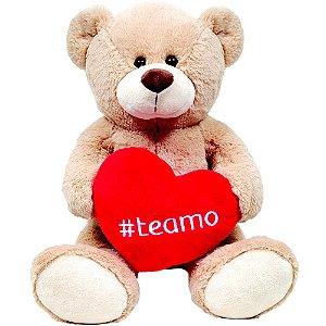 Urso De Pelúcia Hashtag Creme  Buba Toys