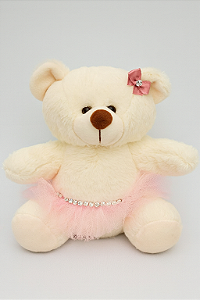 Pelúcia Ursinha Bailarina com Tutu 17 cm Decoração W.U