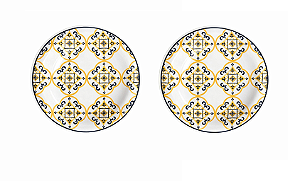 Prato Fundo São Luis Cerâmica Oxford 24 cm Kit c/ 02 Unid.