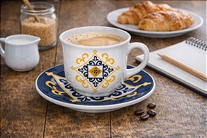 Xícara Chá Café C/ Leite 200 ml São Luis Oxford 02 Unid