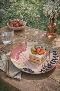 Prato Sobremesa Yard Unni Cerâmica 20 cm Oxford Kit 02 Unid